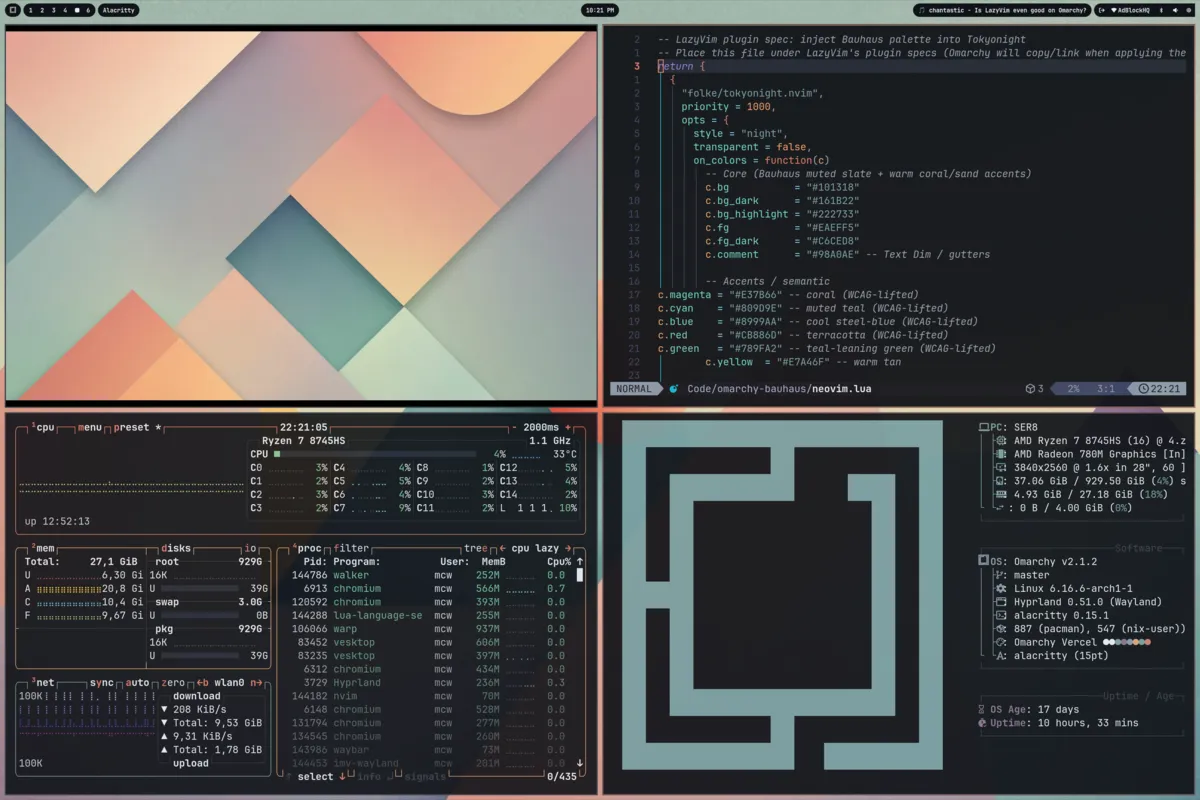 Bauhaus theme screenshot
