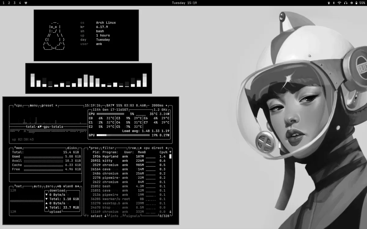 Black Arch theme screenshot