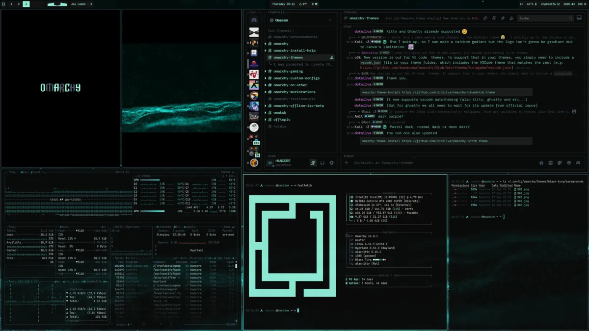 Black Turq theme screenshot