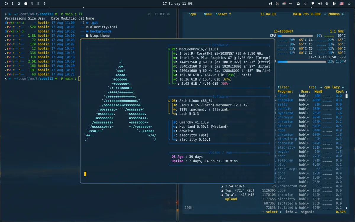 Cobalt2 theme screenshot