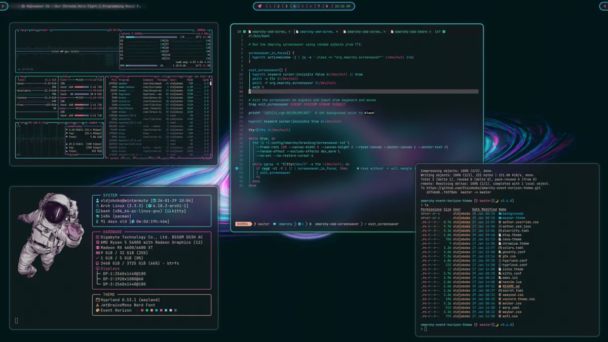Event Horizon theme screenshot