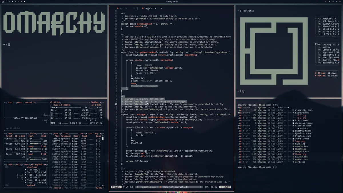 Fireside theme screenshot