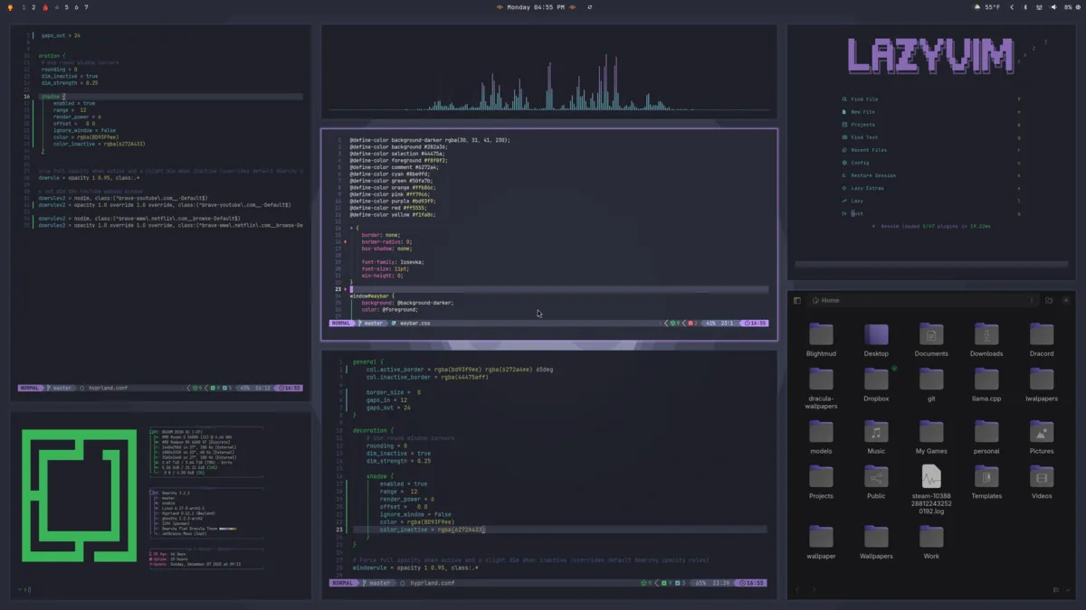 Flat Dracula theme screenshot