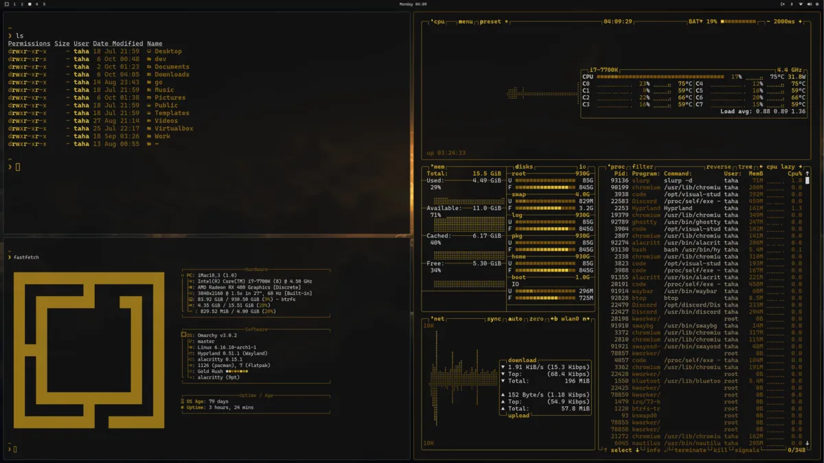 Gold Rush theme screenshot