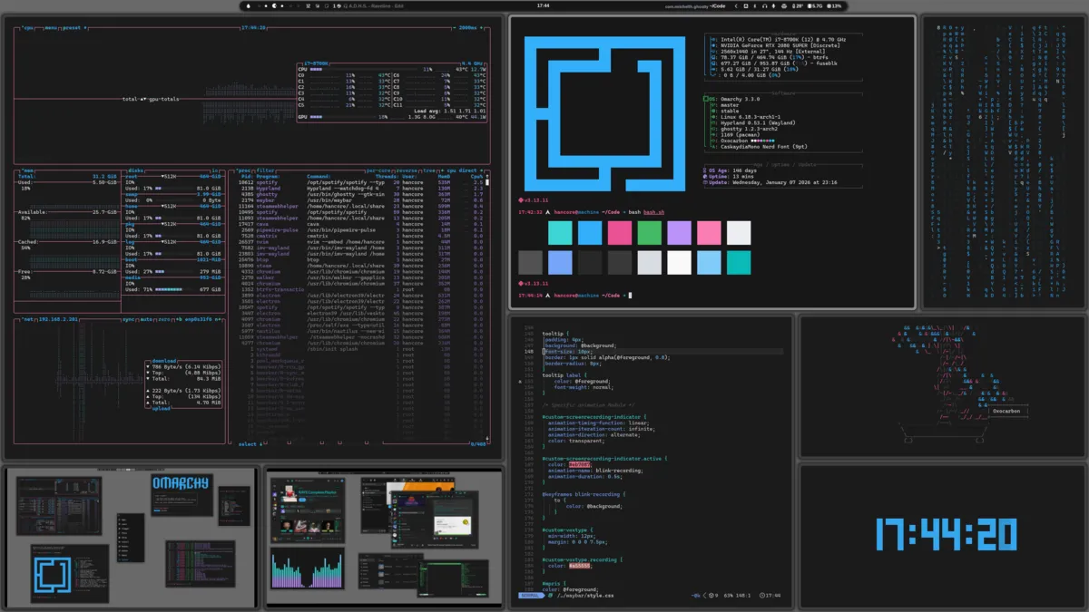 Oxo Carbon theme screenshot