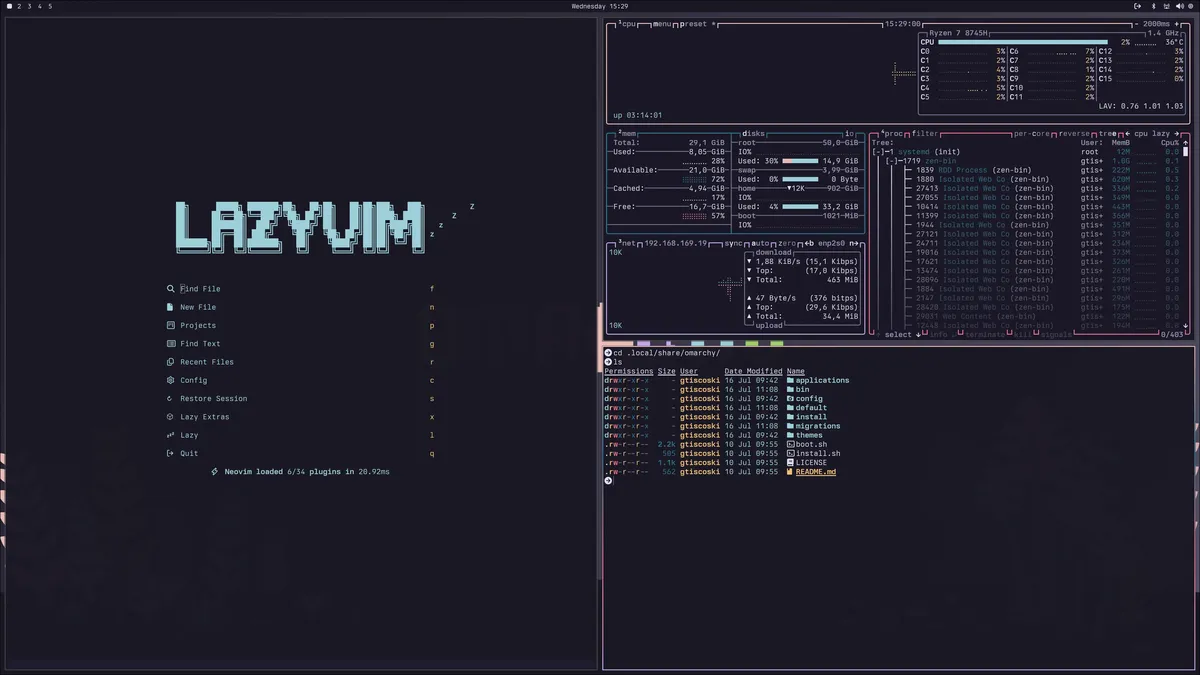 Rose Pine Dark theme screenshot