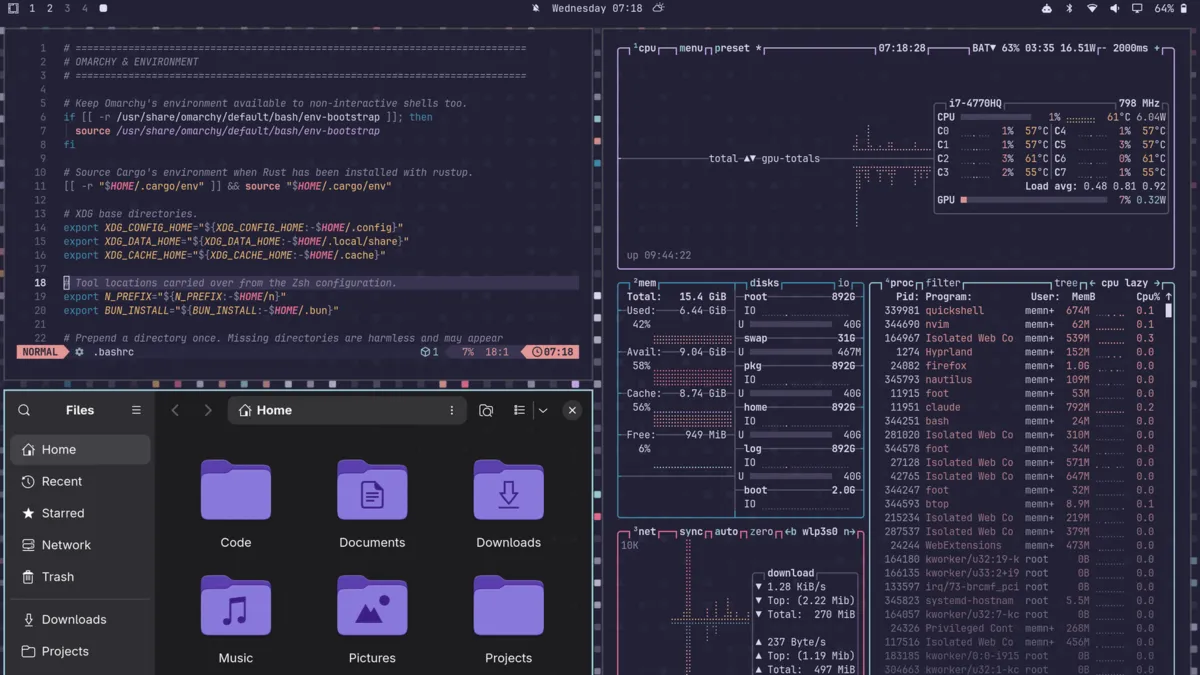Rose Pine Moon theme screenshot