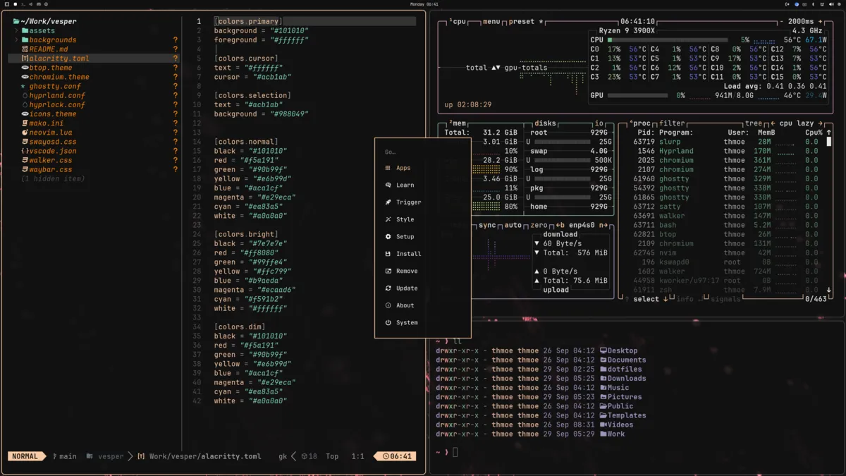 Vesper theme screenshot