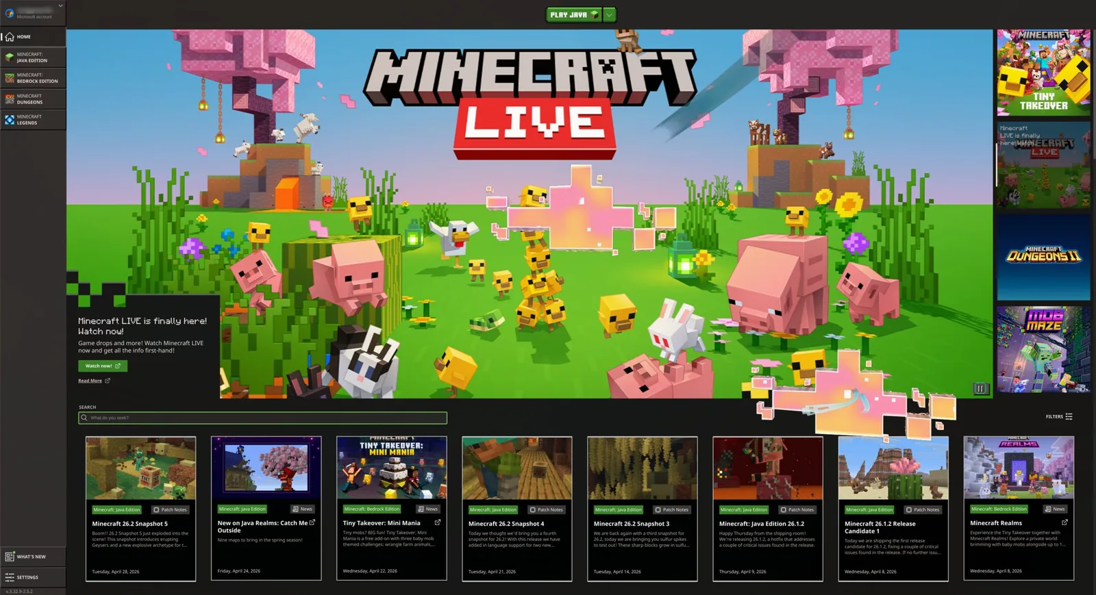 Minecraft running on Omarchy